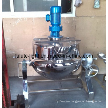 SUS304 industrial steam jacketed cooking mixer pot